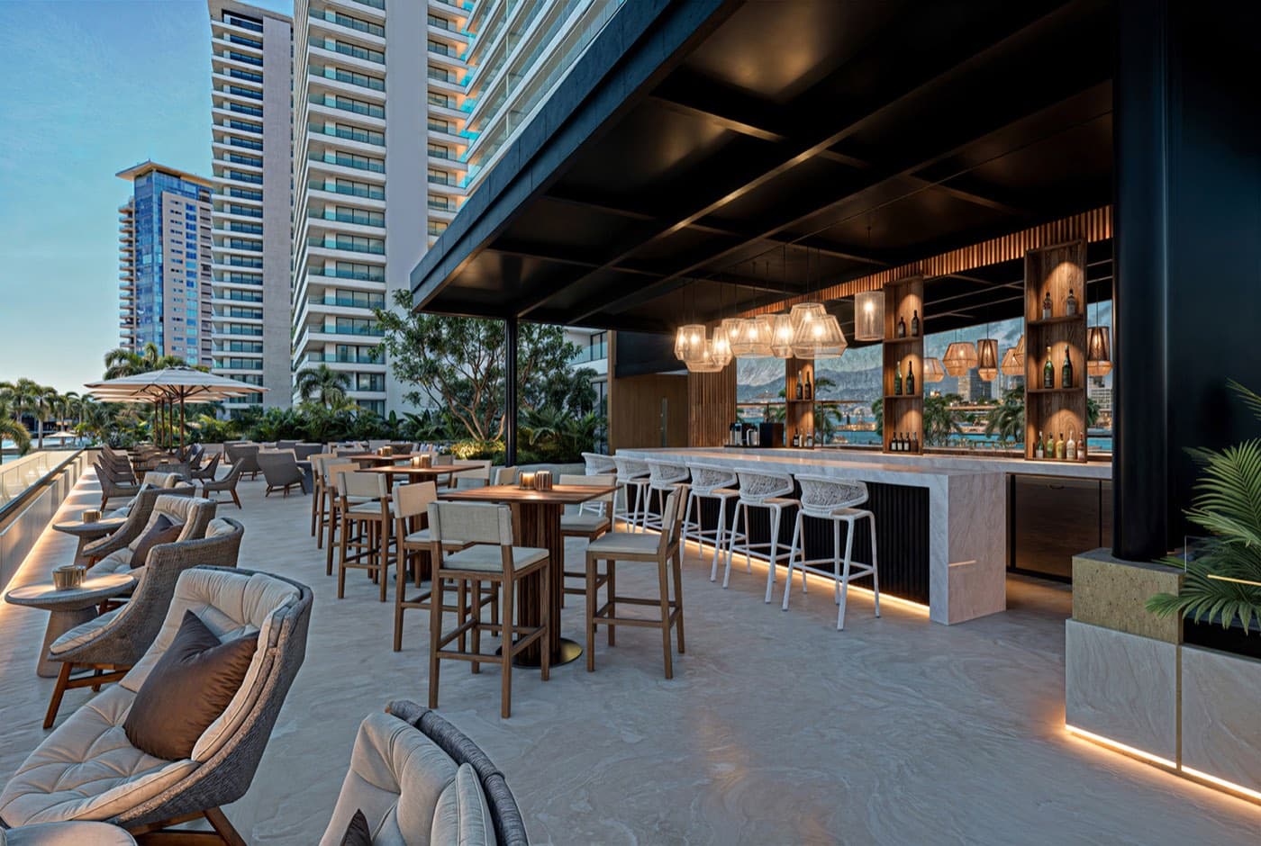 Marina Towers — Marina bar & dining