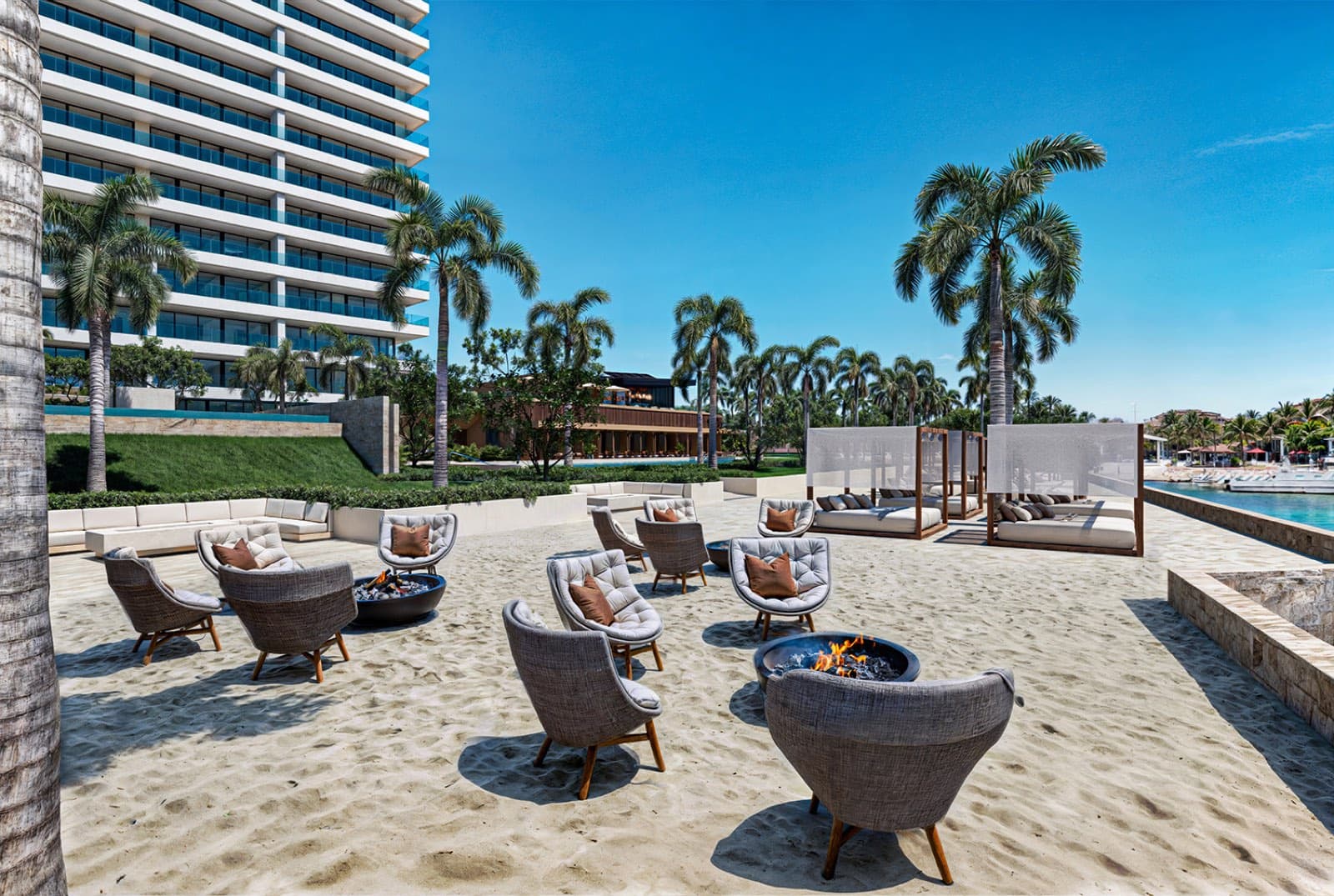 Marina Towers — Private beach club