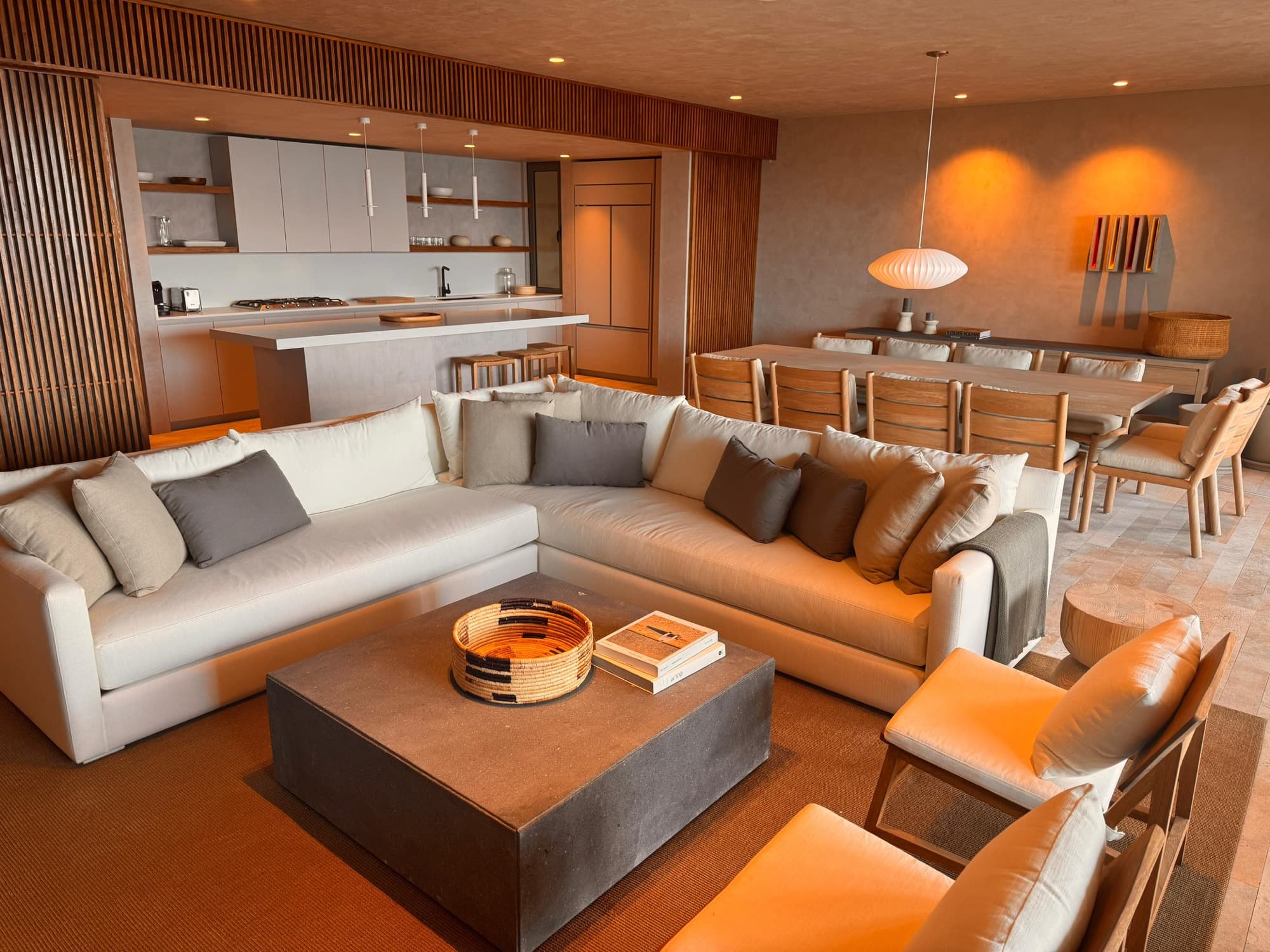 UAVI — living room, model residence