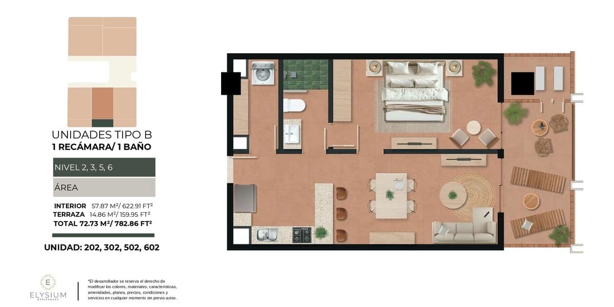 Elysium Residences Versalles Living 704