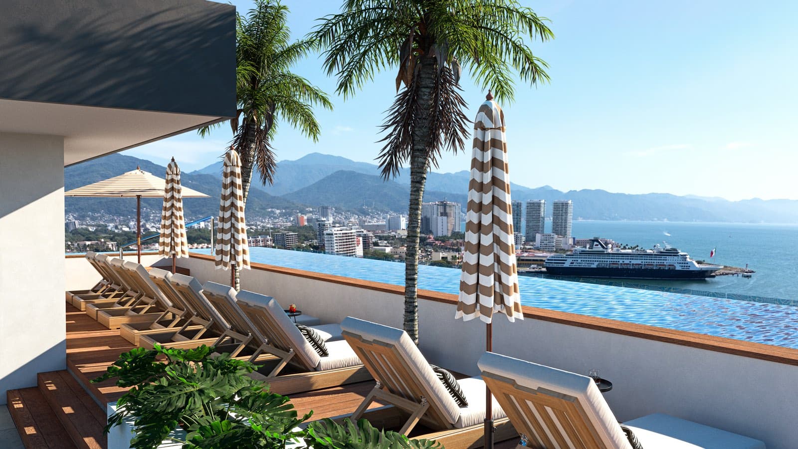 The pool deck