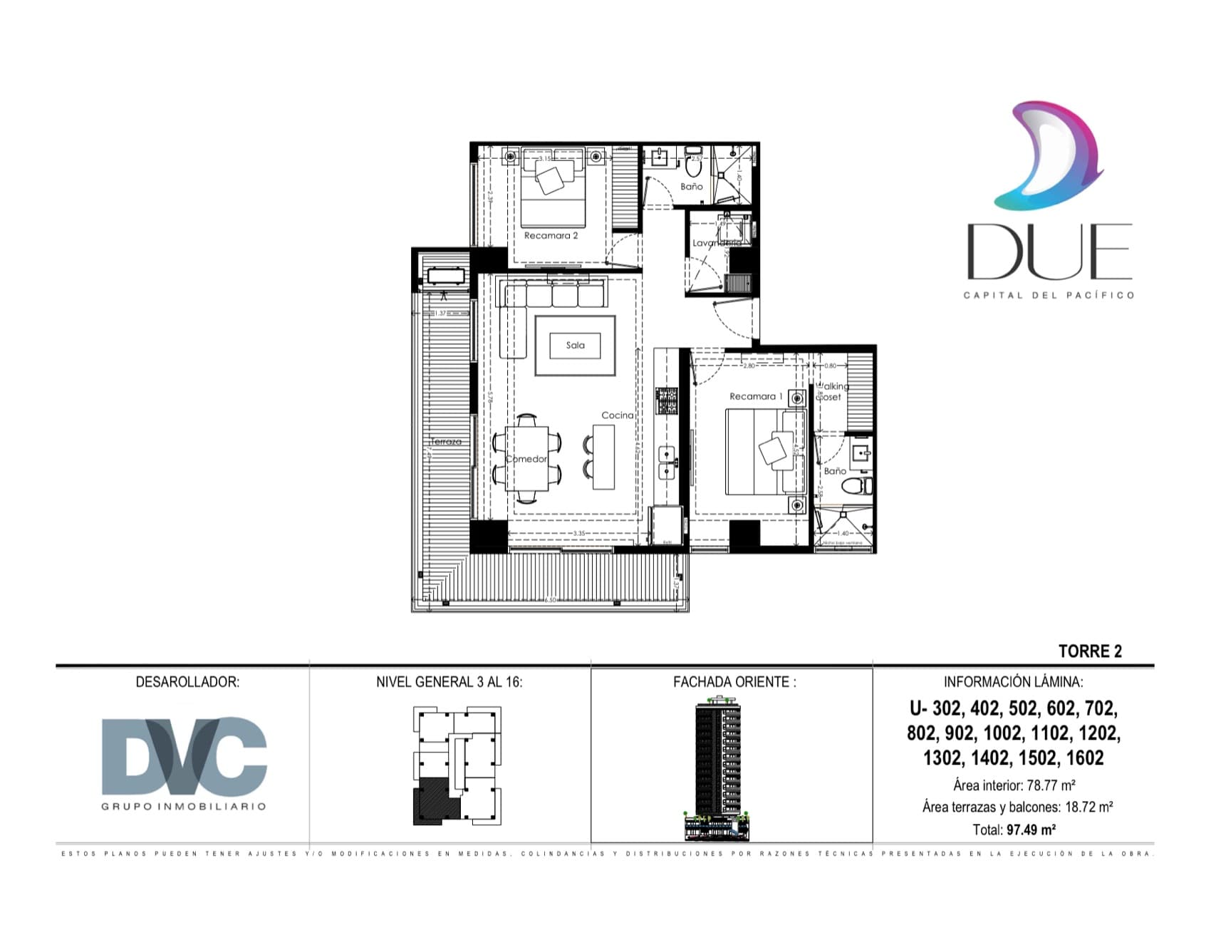 Two-bedroom — Types E · F · K — K adds a studio