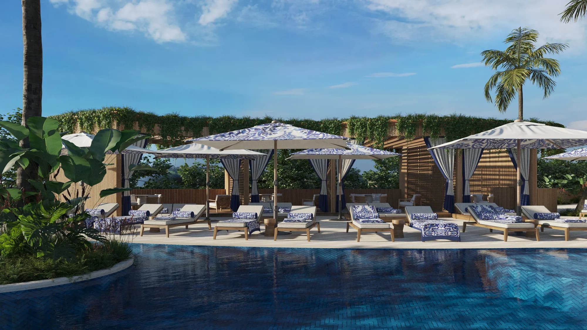 Poolside Cabanas